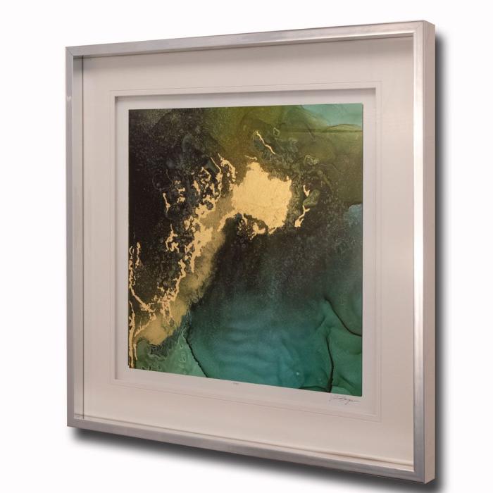 Pavilion Art Emerald Topo 1 By Victoria Borges - Contemporary Abstract Framed Print  1