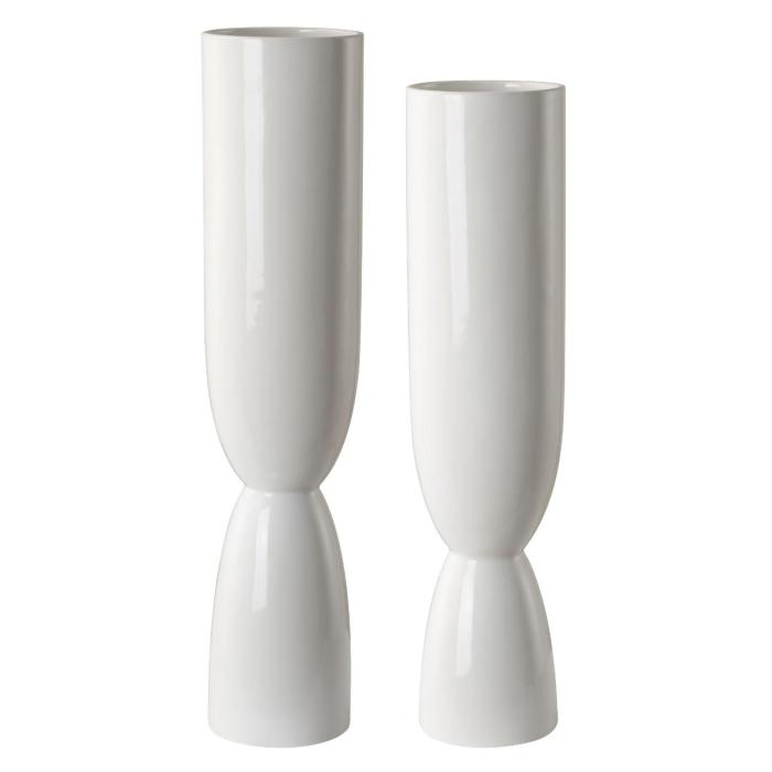 Uttermost Kimist White Vases, Set of 2 1