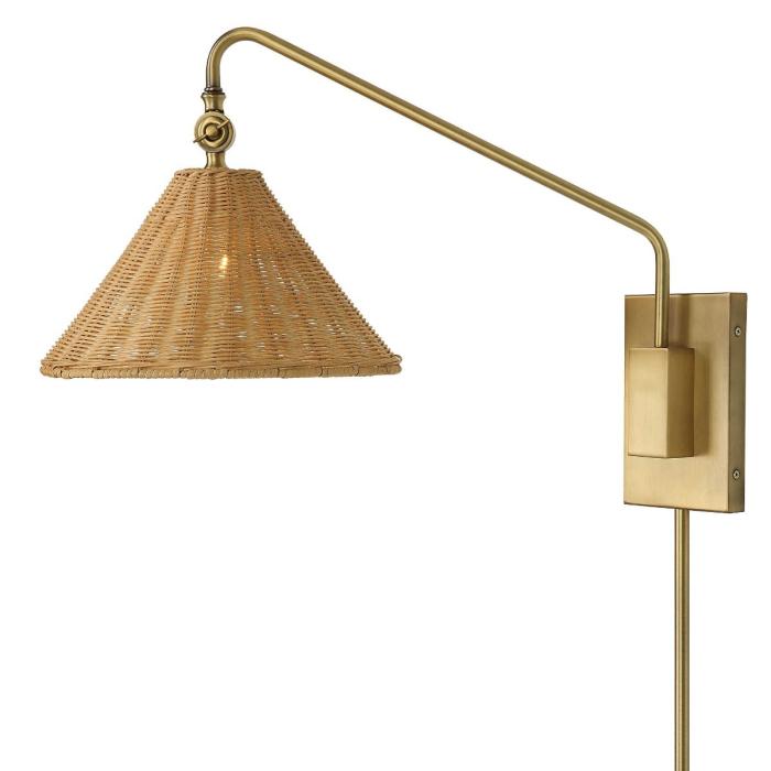 Uttermost Phuvinh 1 LightRattan Shade Sconce 1