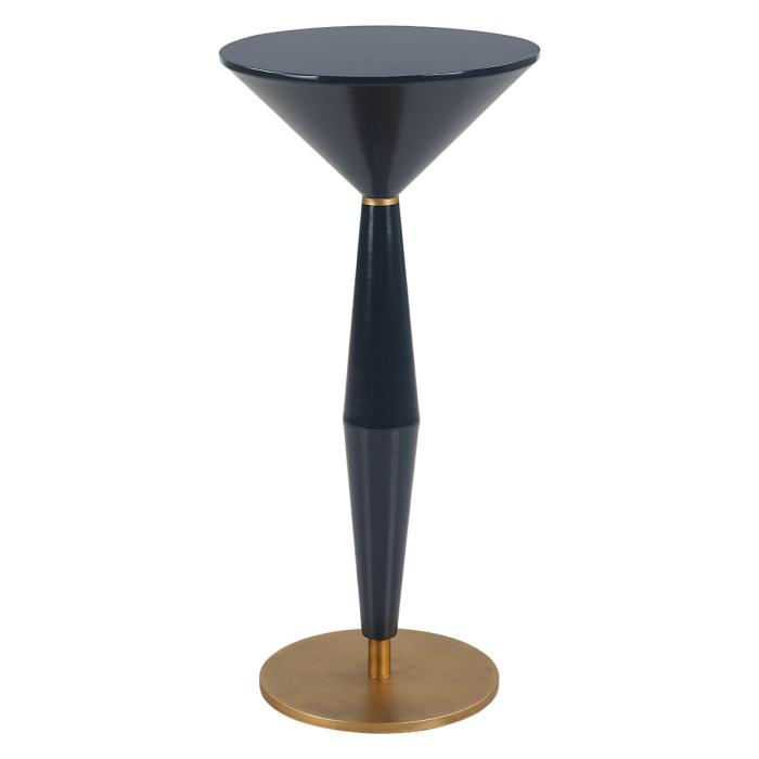 Uttermost Luster Navy Blue Accent Table 1