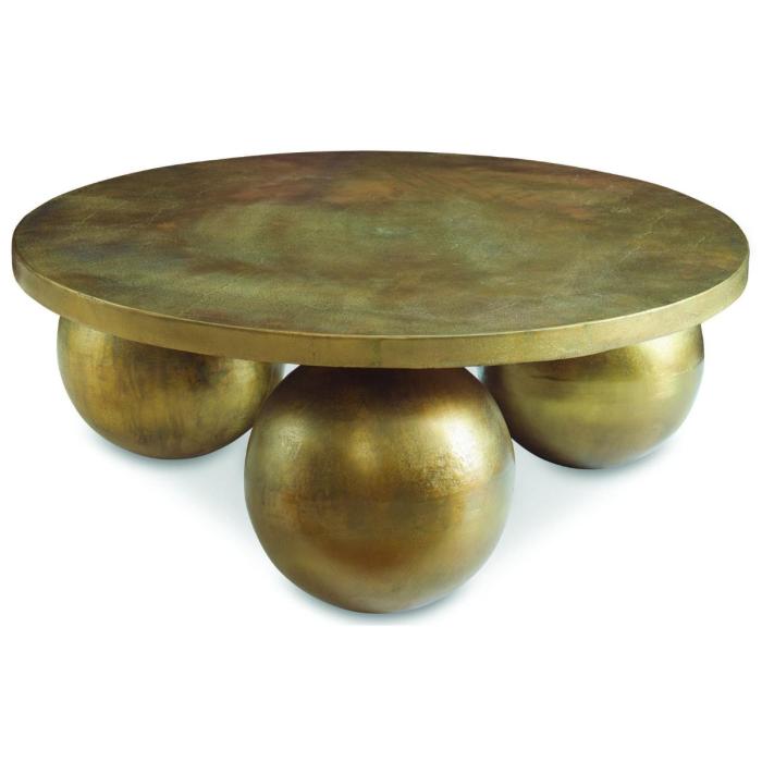 Uttermost Triplet Antique Brass Coffee Table 1