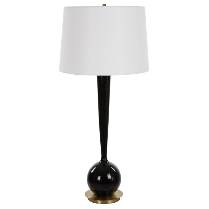 Uttermost Brielle Polished Black Table Lamp 1