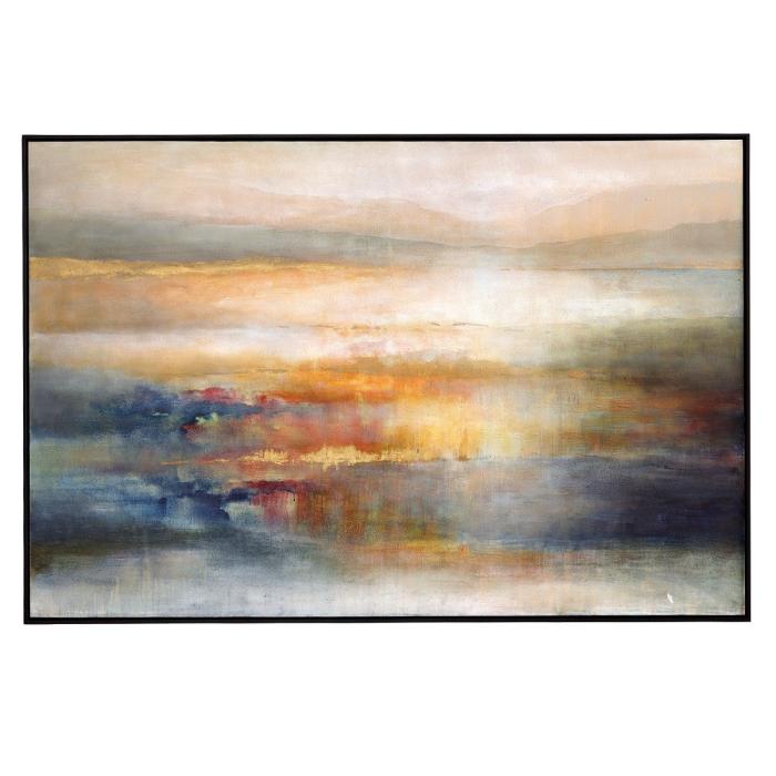 Uttermost Seafaring Dusk Hand Painted Abstract Art 1