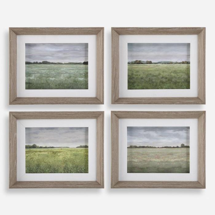Uttermost Quiet Meadows Framed Prints, Set of 4 1