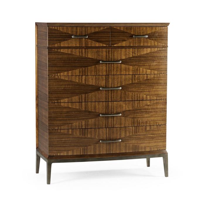 Jonathan Charles Toulouse Walnut Tall Chest of Drawers 1