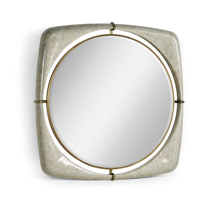 Jonathan Charles Garonne Eggshell Framed Mirror - Large 1