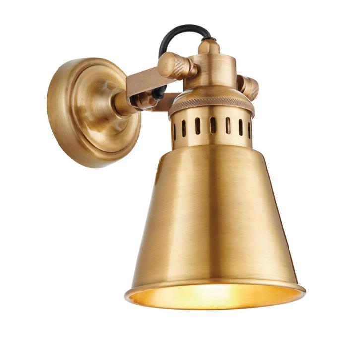 Crediton Wall Light in Antique Brass 1