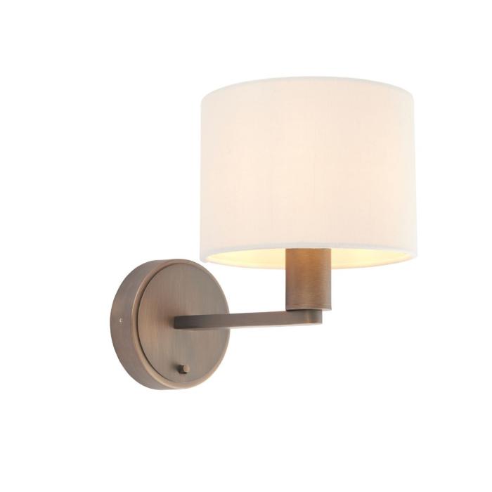 Thorpe Wall Light in Bronze & Marble Faux Silk 1