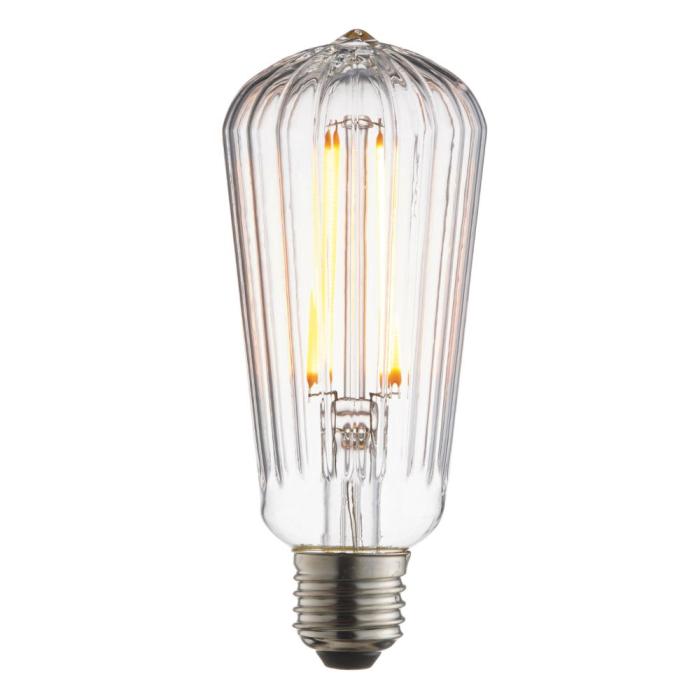 Pavilion Chic Fluted Pear Shaped Bulb Clear 1