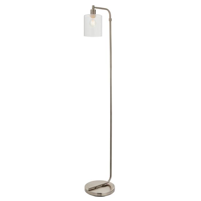 Pavilion Chic Aleixo Modern Industrial Floor Lamp - Brushed Nickel 1
