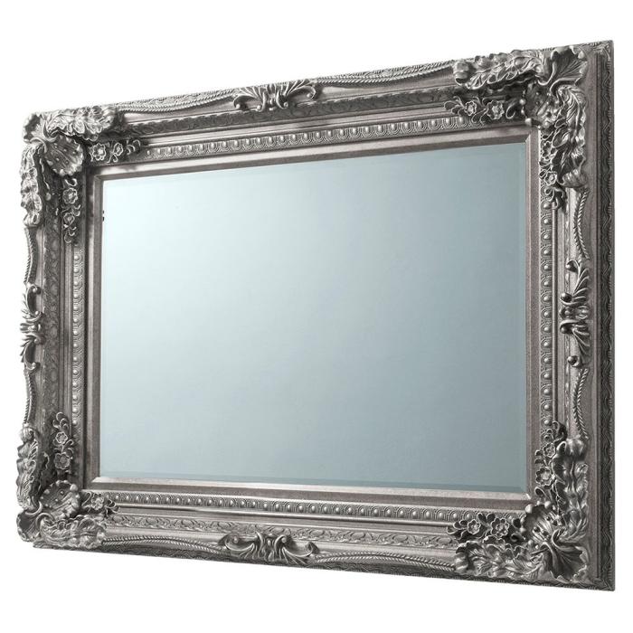 Pavilion Chic Gloucester Carved Wood Wall Mirror - Silver 1