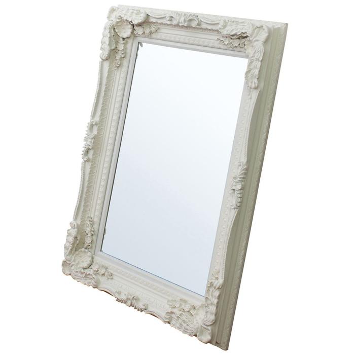 Pavilion Chic Gloucester Carved Wood Wall Mirror - Cream 1