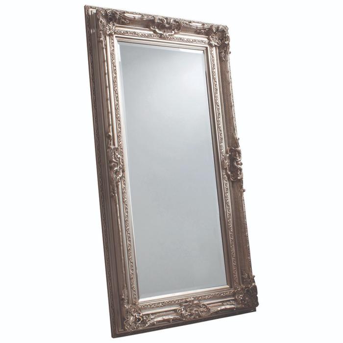 Pavilion Chic Mawles Carved Floor Mirror - Silver 1