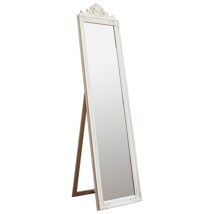 Pavilion Chic Cox Vintage Free Standing Full Length Mirror - White 1