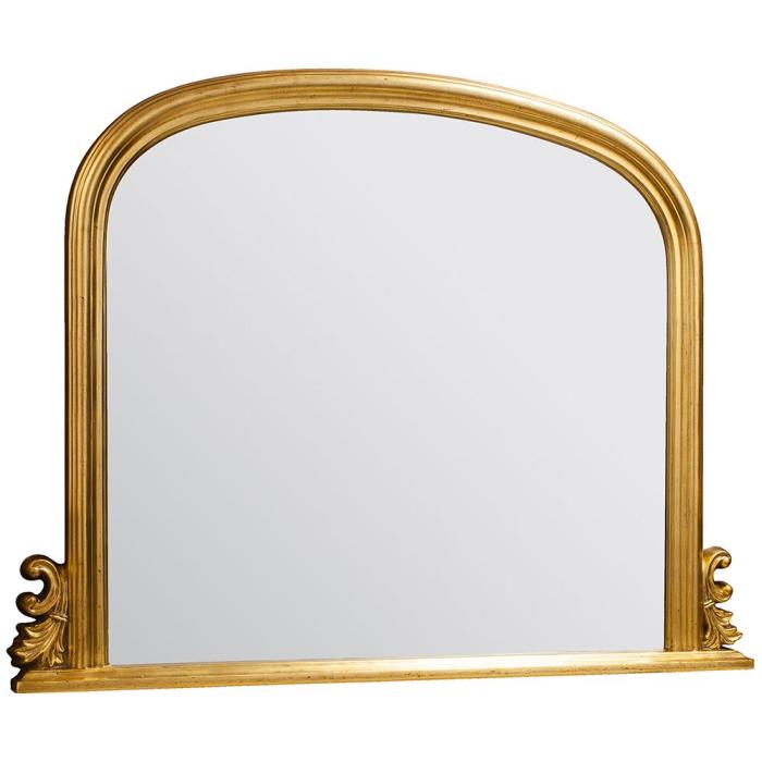 Pavilion Chic Chapel Arched Overmantle Mirror - Gold 1