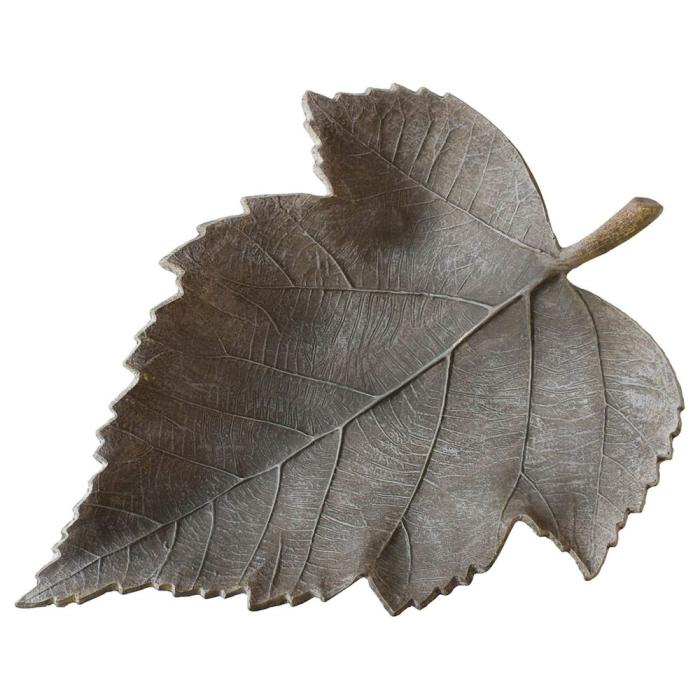 Pavilion Chic Distressed Birch Leaf Bowl 1