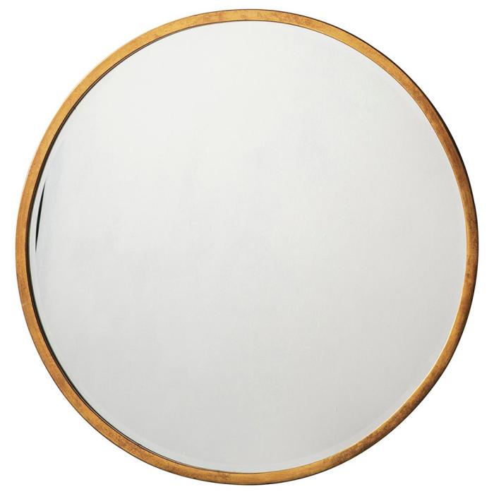 Watermoor Large Round Metal Mirror in Gold 1