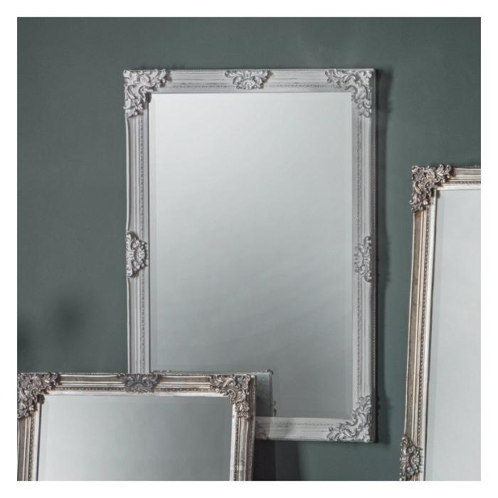Pavilion Chic Toulouse French Style Ornate Mirror - Stone Grey 1