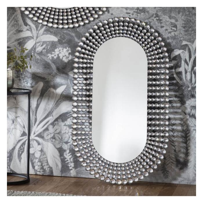 Pavilion Chic Spritz Long Oval Wall Mirror 1
