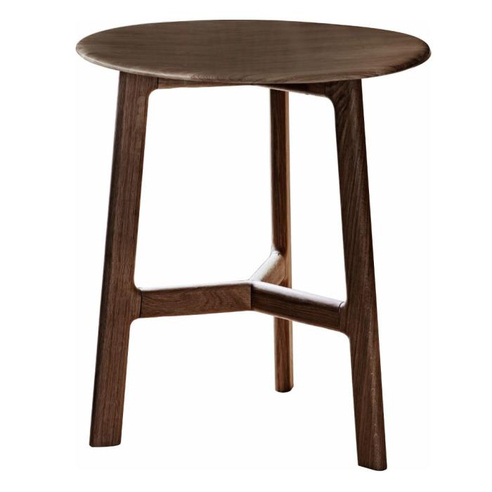 Pavilion Chic Andover Round Walnut Side Table 1