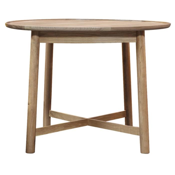 Pavilion Chic Cleeves Light Oak Round Dining Table 1