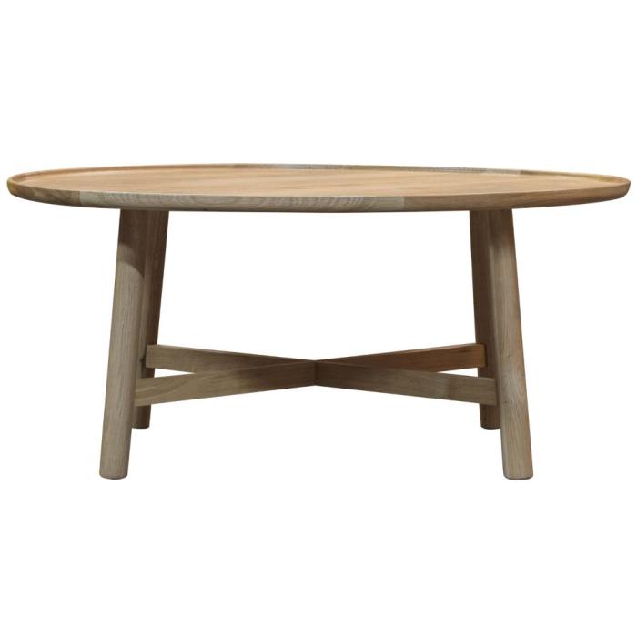 Pavilion Chic Cleeves Light Oak Round Coffee Table 1