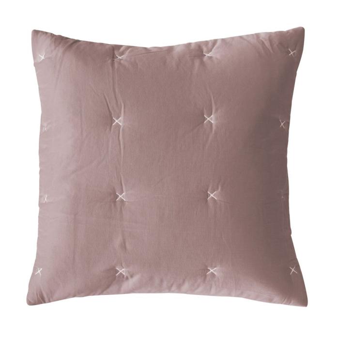 Cordelia Cotton Cushion in Blush 1