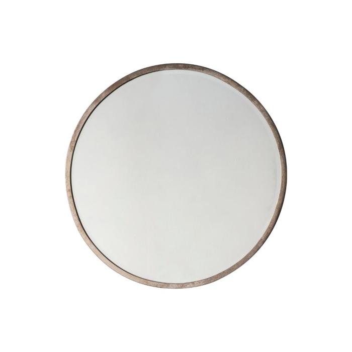 Watermoor Round Mirror Metal Frame in Silver 1