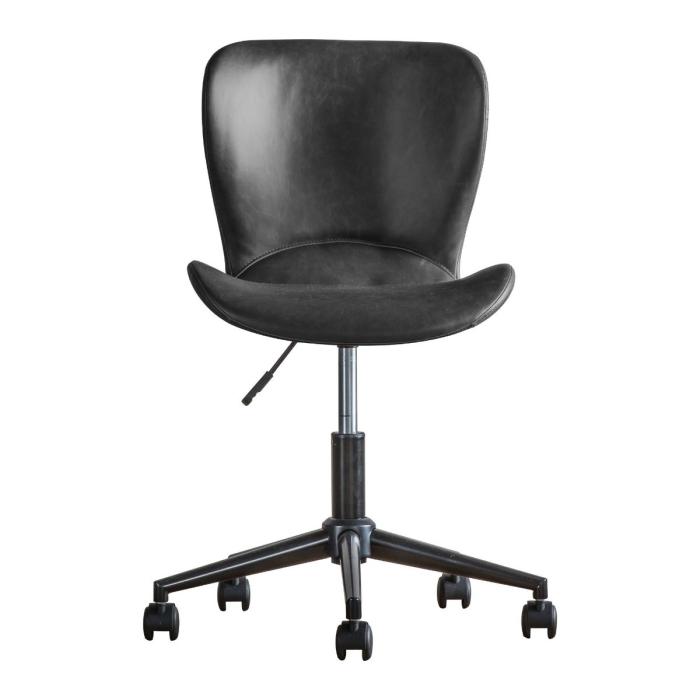 Pavilion Chic Smithfield PU Leather Office Chair in Charcoal 1
