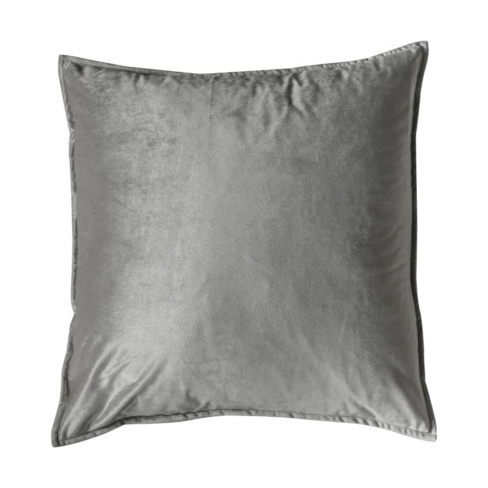 High Wycombe Silver Velvet Cushion 1