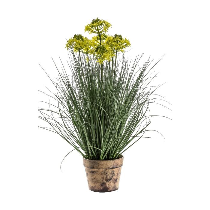 Pavilion Chic Artificial Potted Grass Yellow H.70cm 1