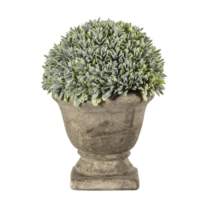 Pavilion Chic Artificial Boxwood in Stone Effect Urn H.18cm 1