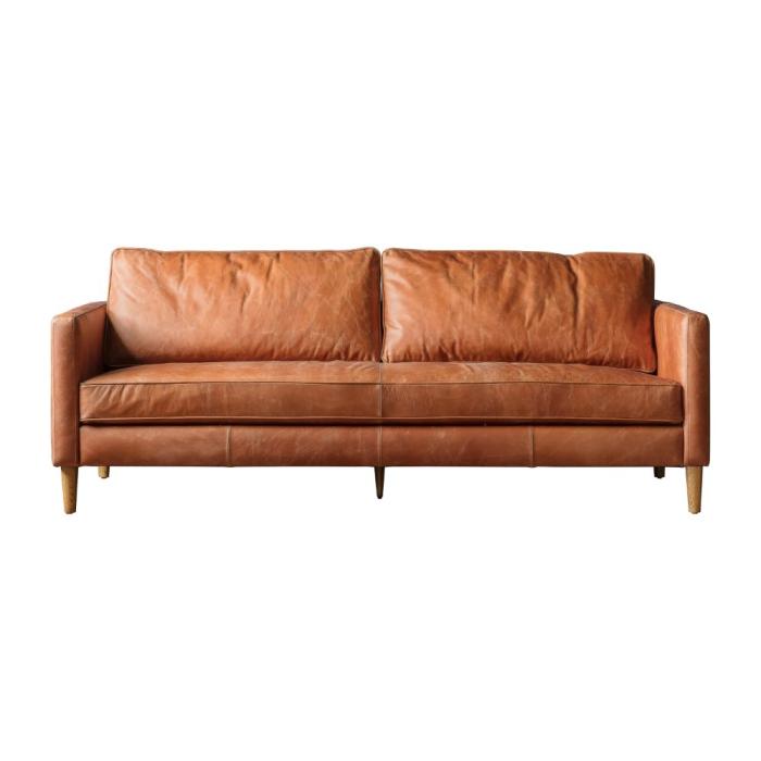 Pavilion Chic Fulham 2 Seater Sofa in Brown Leather 1