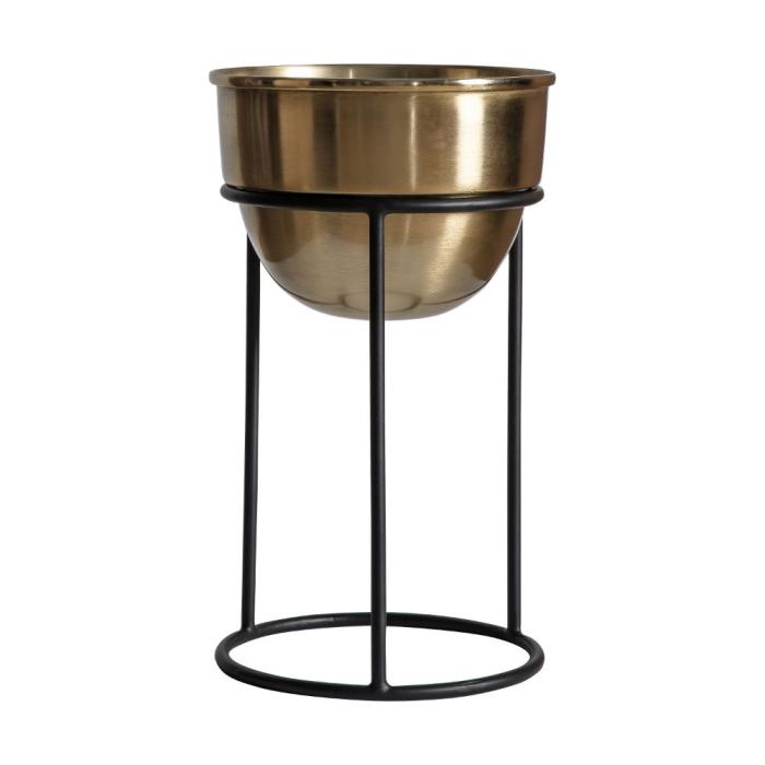 Pavilion Chic Winslet Tall Gold Planter on Stand 1