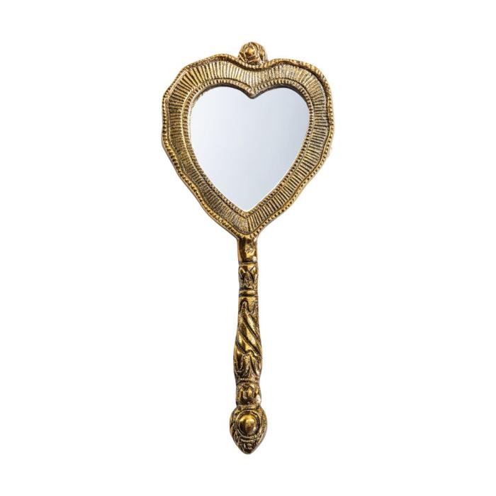 Kearsley Heart Shaped Mirror in Brass 1