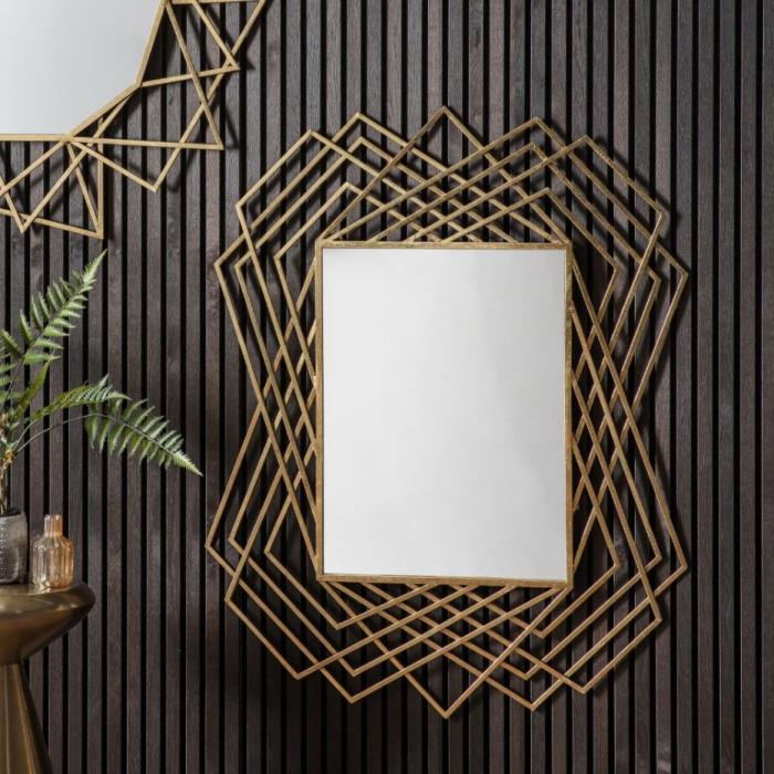 Pavilion Chic Withers Gold Geometric Mirror 1