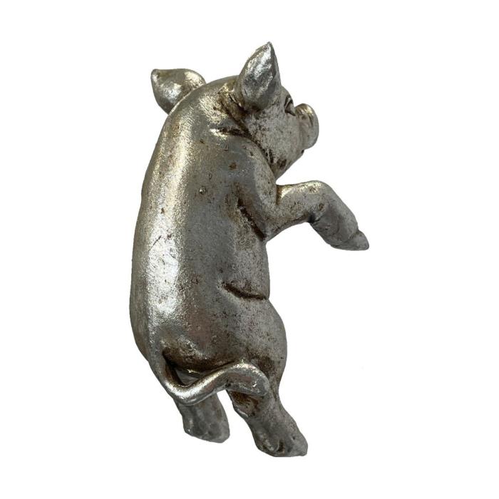Pavilion Chic Percy Piglet Pot Hanger in Silver Set of 2 1