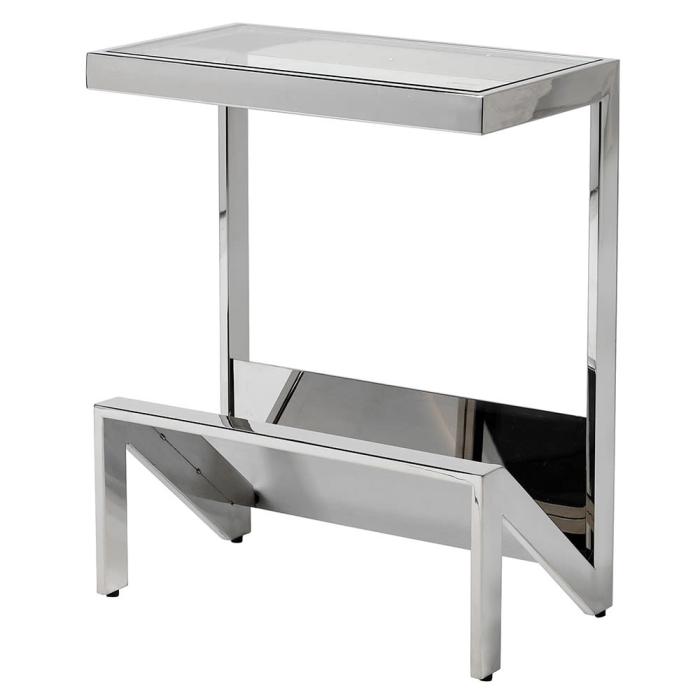 Zina Side Table with Magazine Holder 1