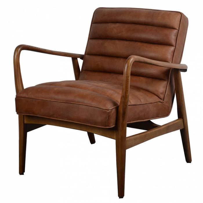 Carlton Furniture Ribble Chair in Brown Leather 1