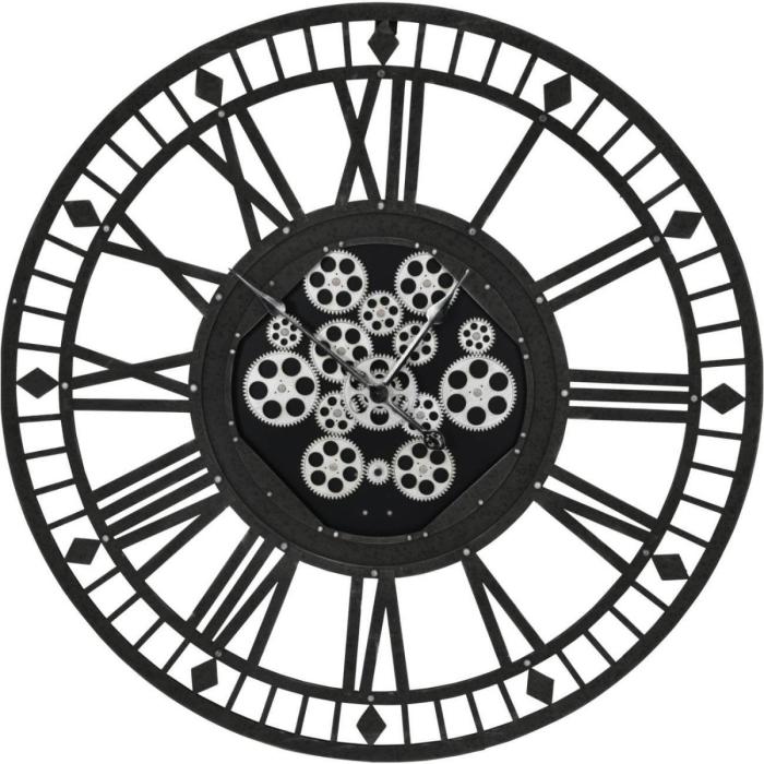 Libra Gibbons Large Skeleton Wall Clock with Moving Cogs 1
