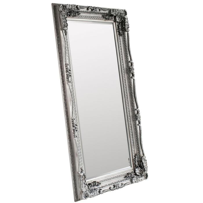 Pavilion Chic Gloucester Carved Floor Mirror - Silver 1