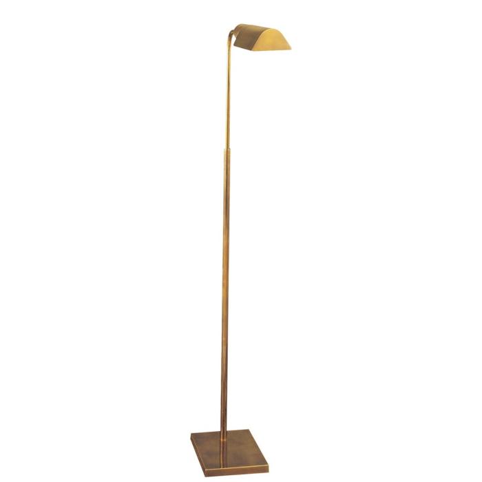 Visual Comfort Studio Adjustable Floor Lamp in Hand-Rubbed Antique Brass 1
