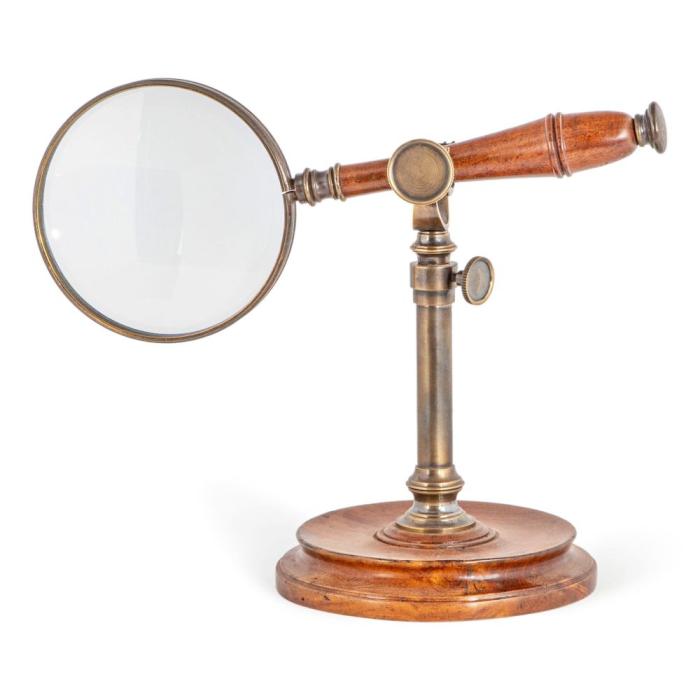 Authentic Models Magnifying Glass on Bronzed Stand 1