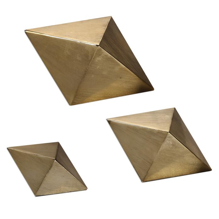 Uttermost  Rhombus Champagne Accents, S/3 1