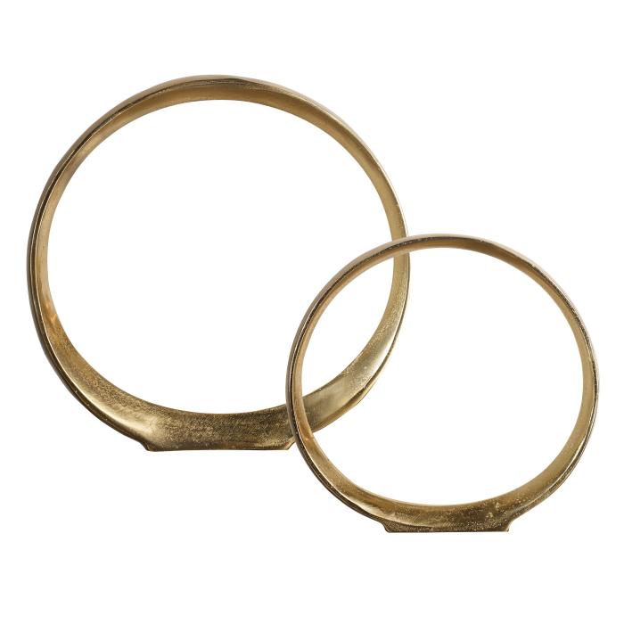 Uttermost  Jimena Gold Ring Sculptures Set/2 1