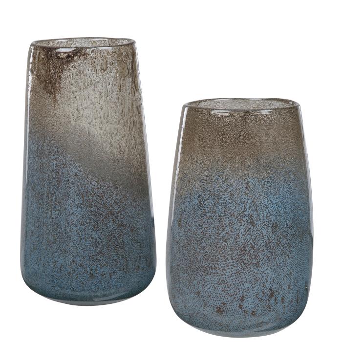 Uttermost  Ione Seeded Glass Vases, S/2 1