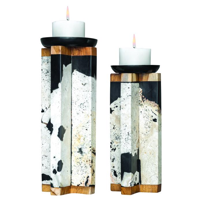 Uttermost  Illini Stone Candleholders, S/2 1