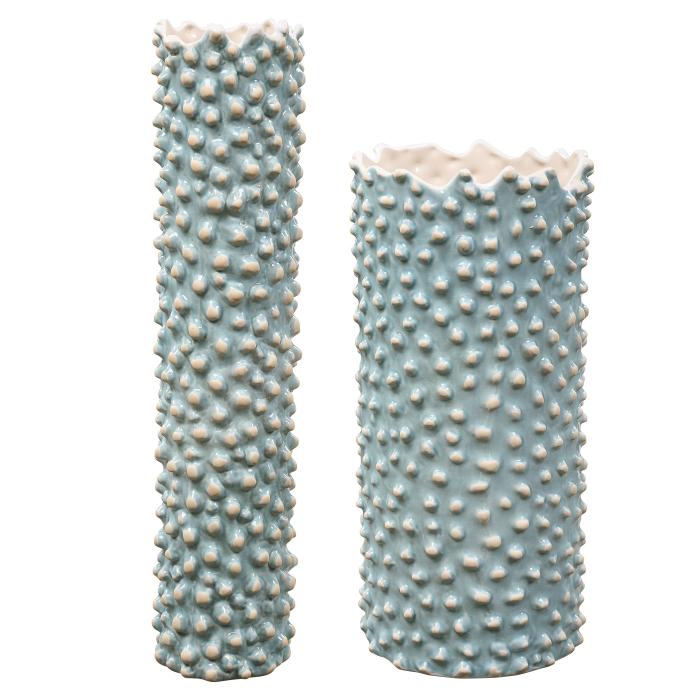 Uttermost  Ciji Aqua Ceramic Vases, S/2 1