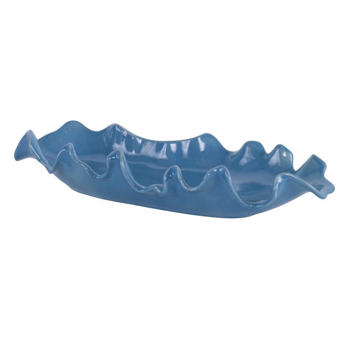 Uttermost  Ruffled Feathers Blue Bowl 1