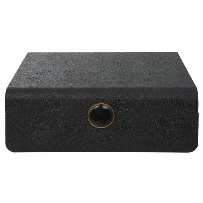Uttermost  Lalique Black Shagreen Box  1